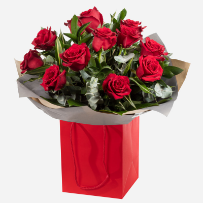 For My Sweetheart
 - 12 luxury red roses and fabulous foliage are all you need to make a grand romantic gesture to your sweetheart.