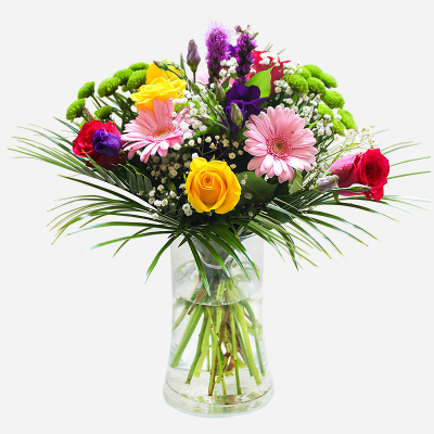 Fresh Morning  - Fresh, frolicking buds make up this floral arrangement. Make their morning fresh with a floral energy boost, created with the most fragrant picks and perfect as a gift. Because who needs coffee? Transform their flowers into a gift they’ll adore with a personalised card, ribbon in complementary colours.