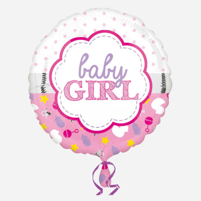 Baby Girl Balloon - A delightful fun additional treat delivered with your chosen floral gift.